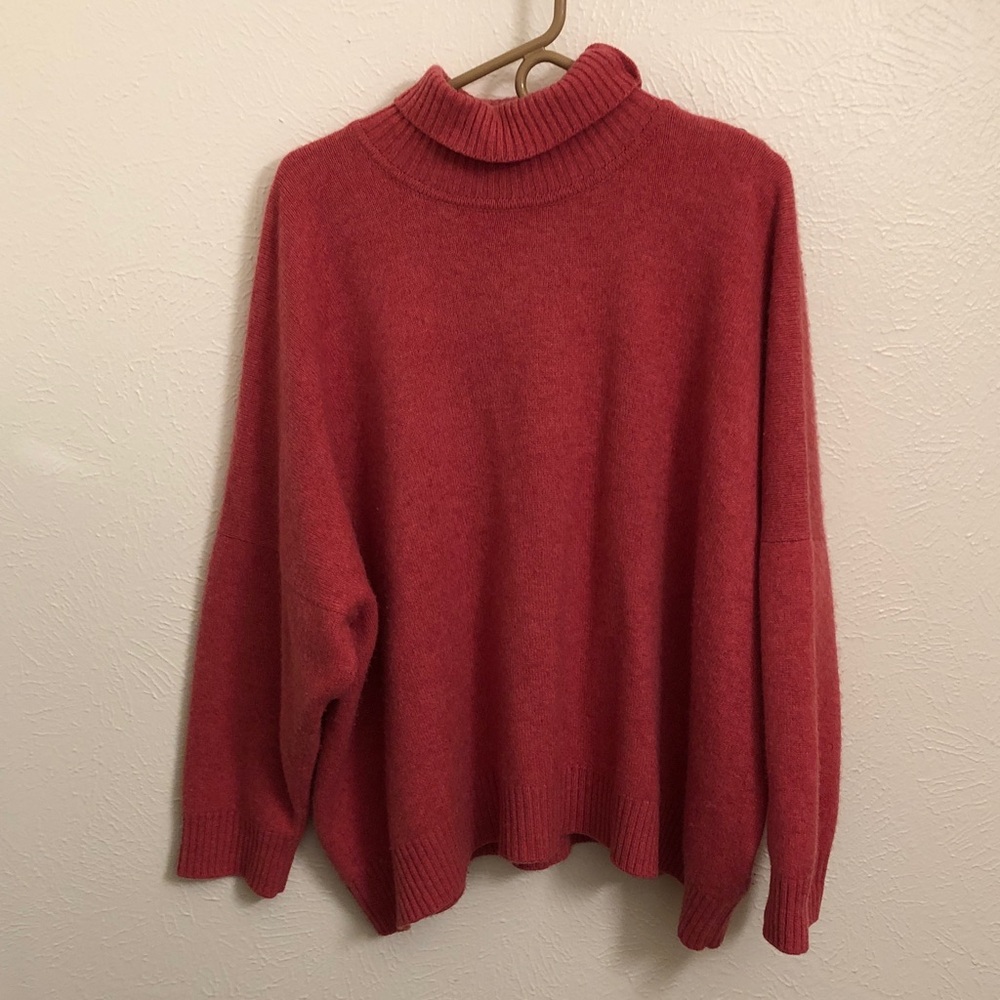 Eskandar Rich Pink Cashmere Turtleneck Sweater